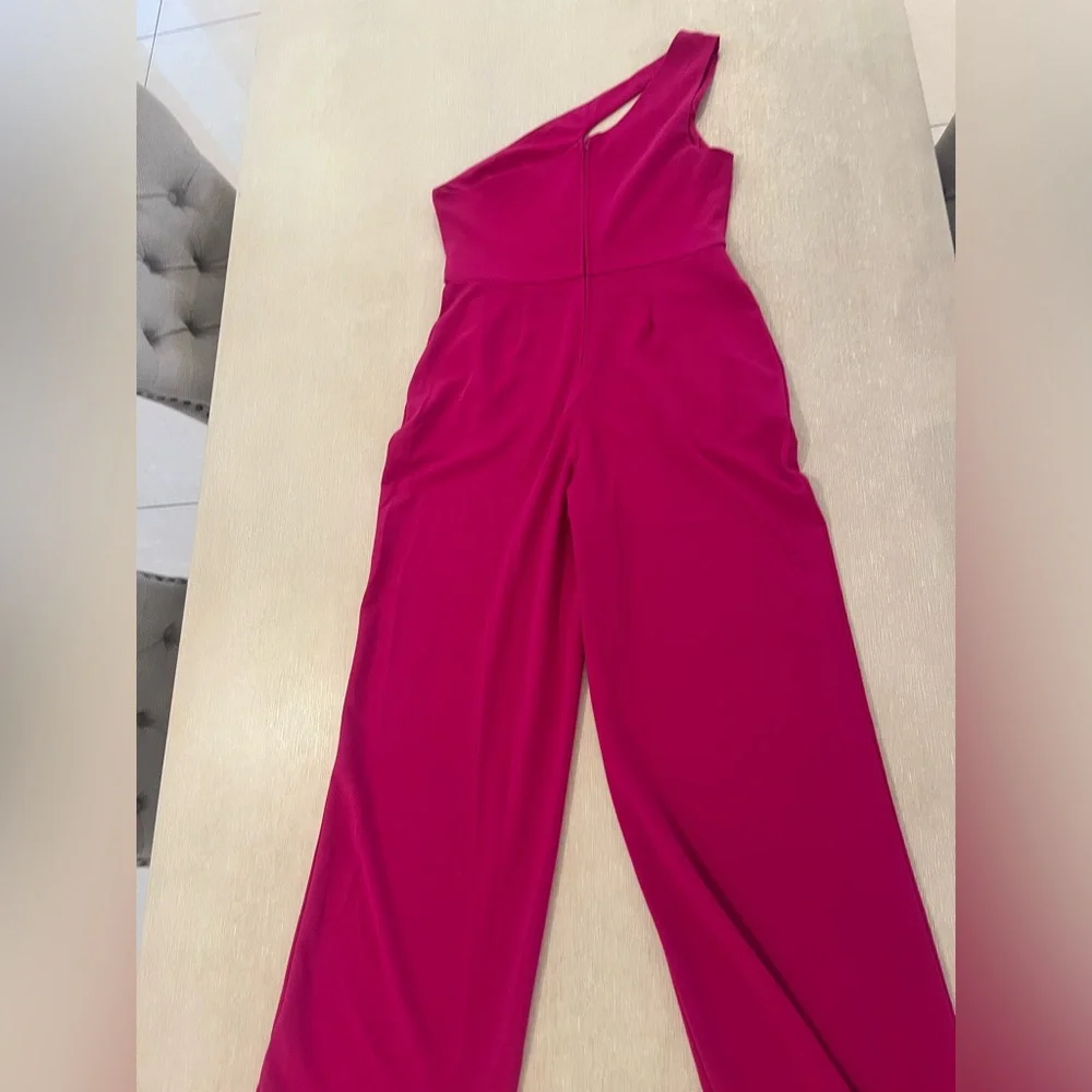 Hot Pink One Shoulder Jumpsuit Large, Party, Vacation, Night Out - Picture 7 of 8
